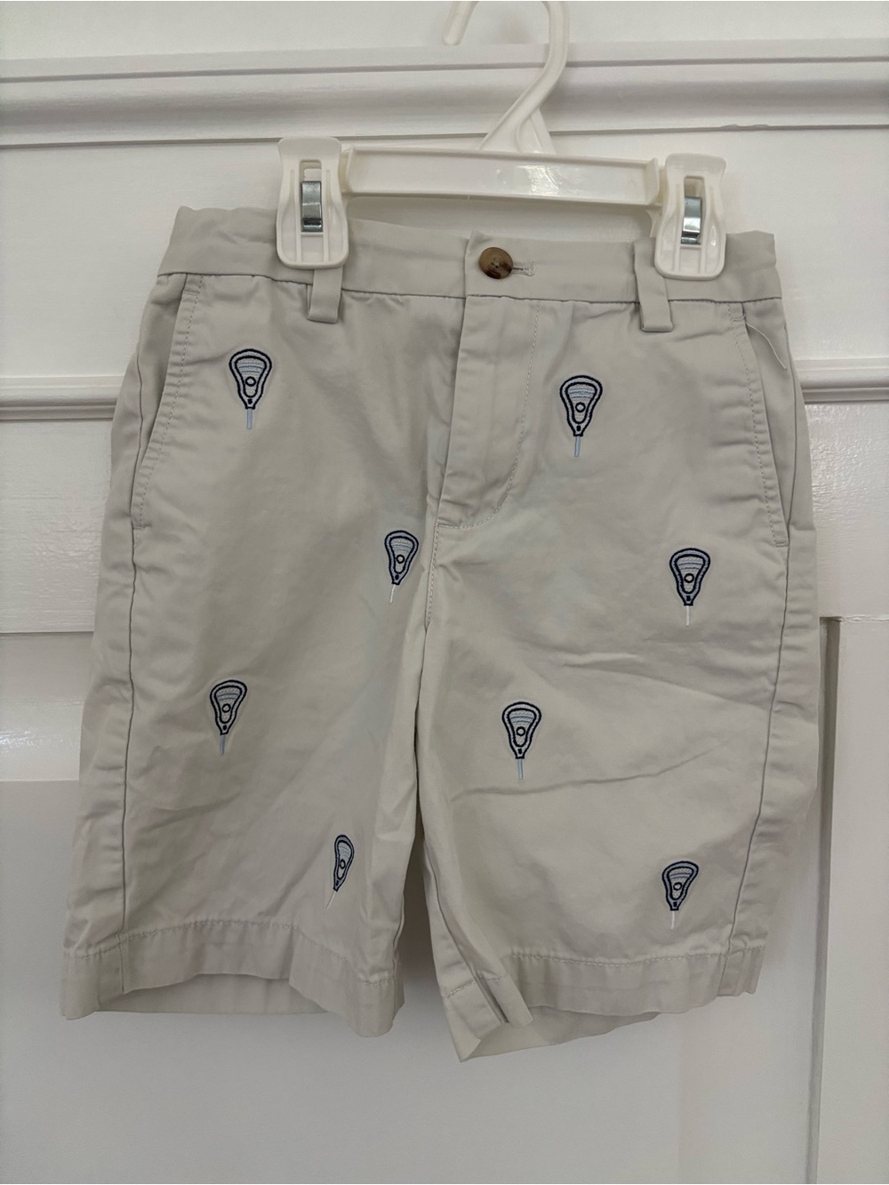 Boy’s Beige Embroidered lacrosse Shorts